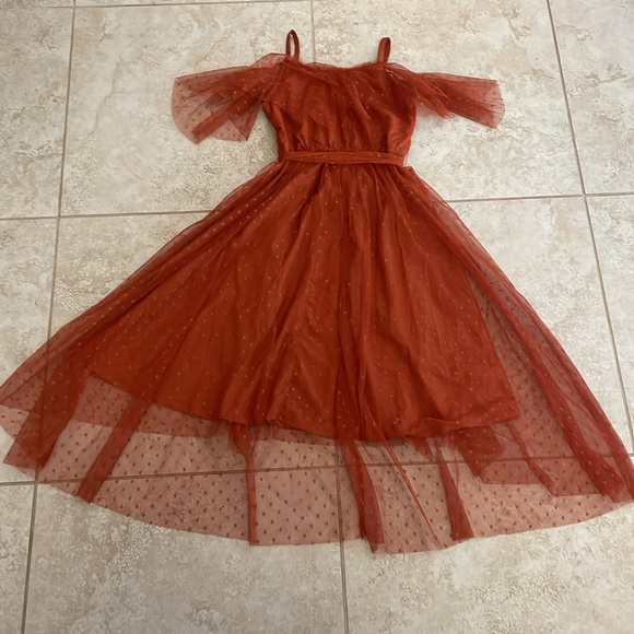 Joyfolie Girls “Lauryl” Dress in rust - Picture 5 of 5